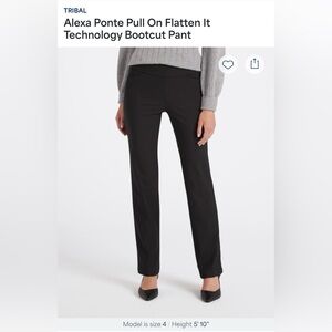 Alexa Ponte Pull On Flatten It Technology Bootcut Pant